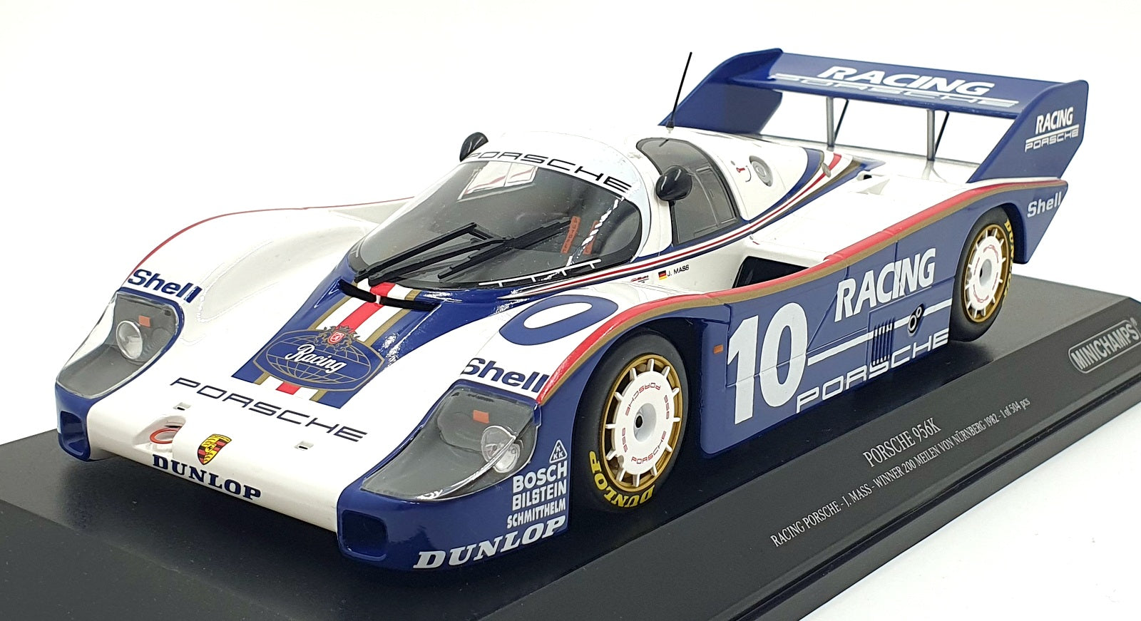 Minichamps 1/18 Diecast 155 826610 Porsche 956K J.Mass Nurnberg 1982 #10