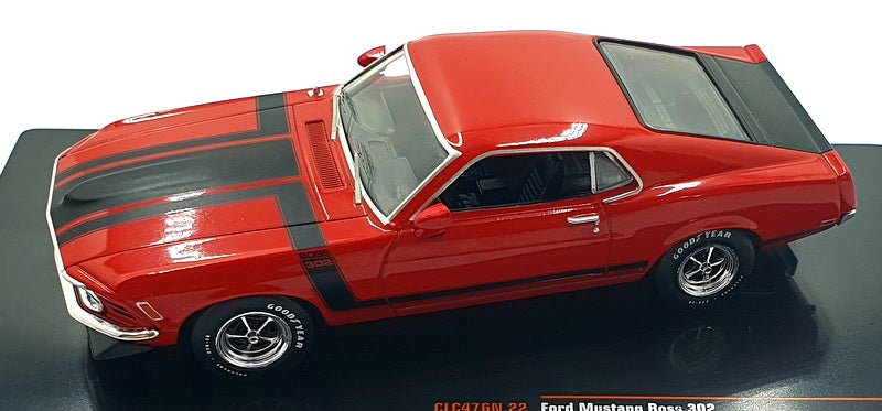 Ixo Models 1/43 Scale CLC476N.22  - 1970 Ford Mustang Boss 302 - Red/Black