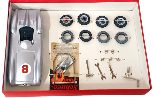  Schuco Studio III 20cm Long 01644 - Bausatz Mercedes Montagekastan Race Car #8