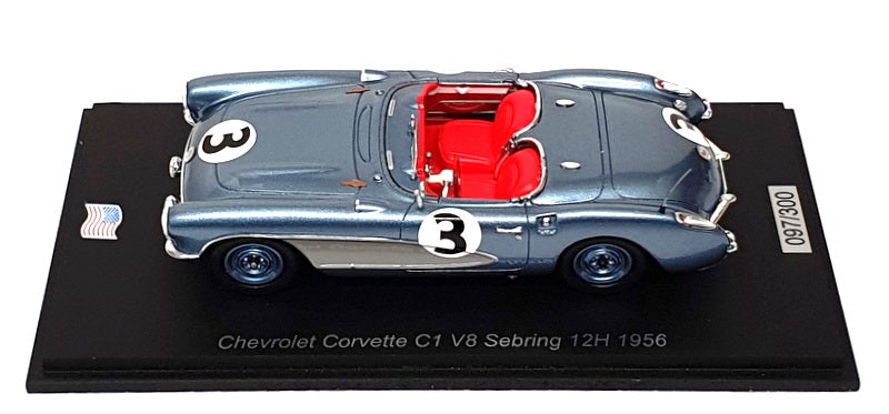Spark 1/43 Scale US181 - Chevrolet Corvette C1 V8 #3 Sebring 12H 1956