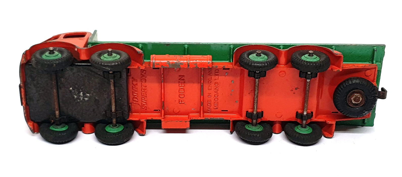 Dinky Supertoys Original Diecast 30526Z - Foden Flat Truck  - Orange/Green