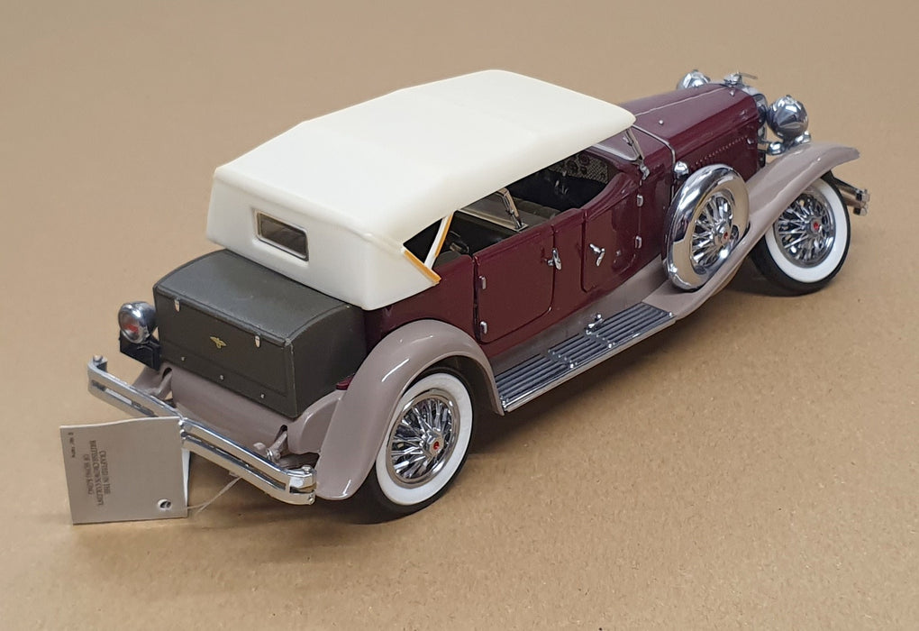 Franklin Mint 1/24 Scale 19626E - 1930 Duesenberg J Derham - Maroon/Beige