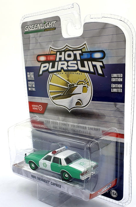 Greenlight 1/64 Scale 42980-B 1989 Chevrolet Caprice Police Car - Green