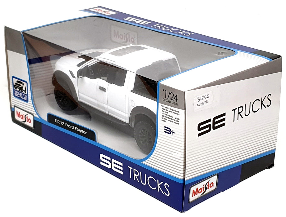 Maisto 1/24 Scale Diecast 31266 - 2017 Ford Raptor Truck - White