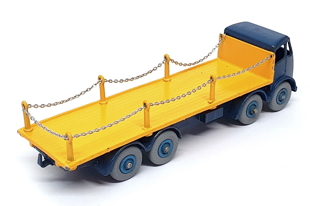 Dinky 30526B - Foden Flatbed Lorry With Chains - Blue/Yellow REPAINT
