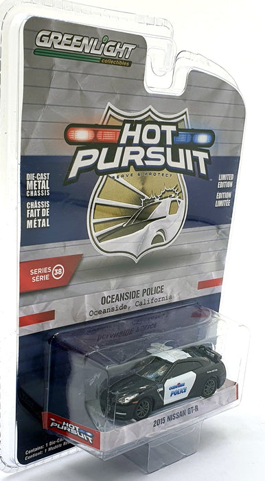 Greenlight 1/64 Scale 42960-D 2015 Nissan GT-R Police Car - Black