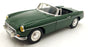 Corgi 1/18 Scale 95106 - 1963 MG MGB Roadster Green - with wooden plinth
