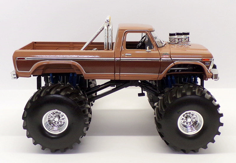 Greenlight 1/18 Scale Diecast 13557 BFT Ford F-350 Monster Truck Two-Tone Brown
