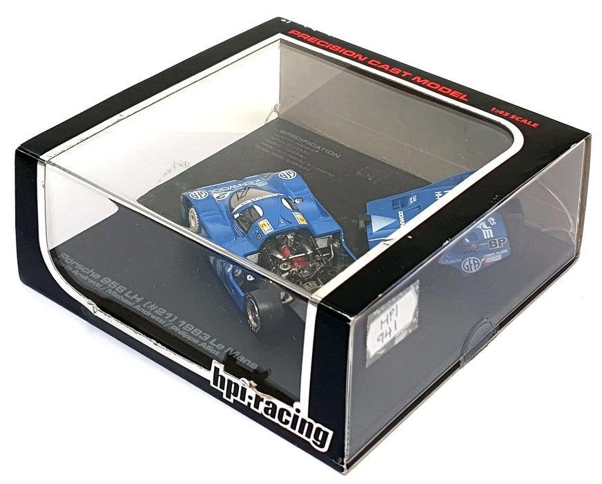 HPI Racing 1/43 Scale 941 - Porsche 956 LH #21 Le Mans 1983 - Blue