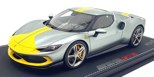 BBR 1/18 Scale P18211A - Ferrari 296 Assetto Fiorano - Grigio Coburn
