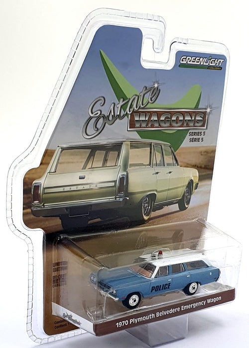 Greenlight 1/64 Scale 29990-C - 1970 Plymouth Belvedere Emergency Wagon - Police