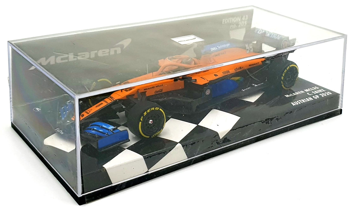 Minichamps 1/43 Scale 537 204455 McLaren F1 Team MCL34 #55 Austrian GP 2020