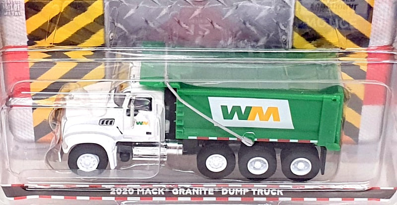 Greenlight 1/64 Scale 45120-B - 2020 Mack Granite Dump Truck - White/Green