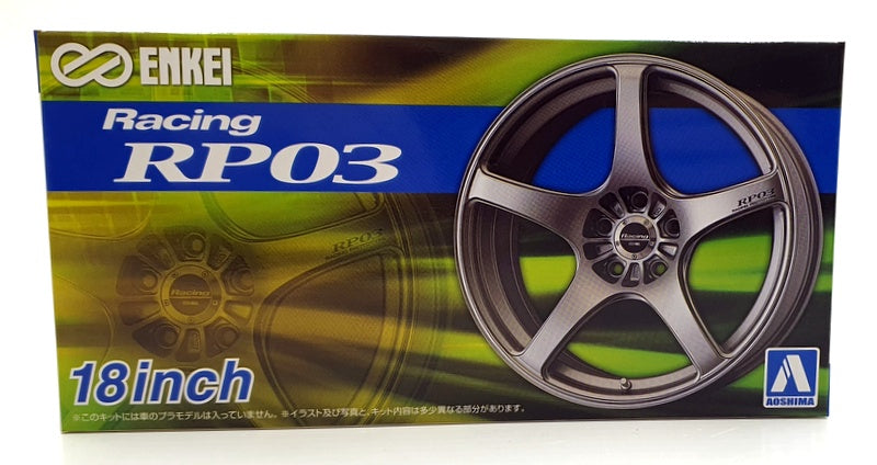 Aoshima 1/24 Scale 06944 Enkei Racing RP03 Wheel 18inch Wheels & Tyres Set #113