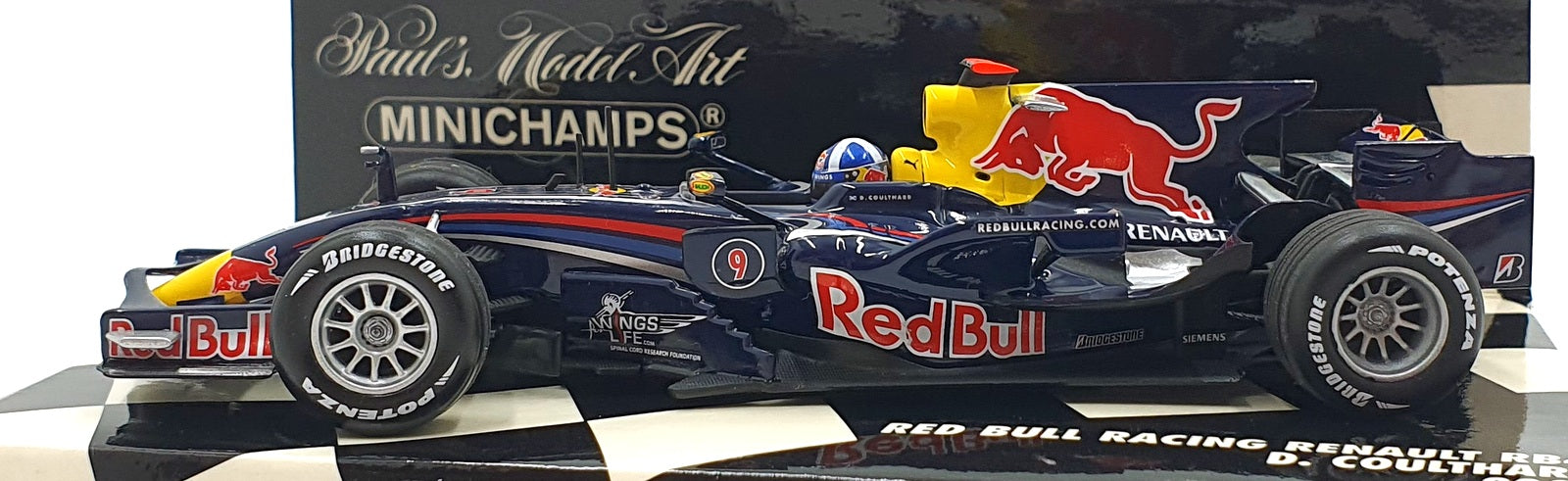 Minichamps 1/43 Scale 400 080009 - F1 Red Bull Renault RB4 #9 2008 - Coulthard