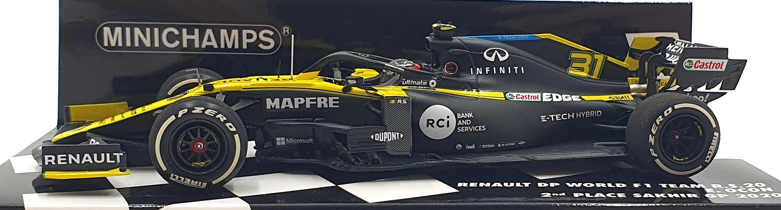 Minichamps 1/43 Scale 417 201631 Renault DPW F1 R.S.20 #31 2nd Sakhir GP 2020
