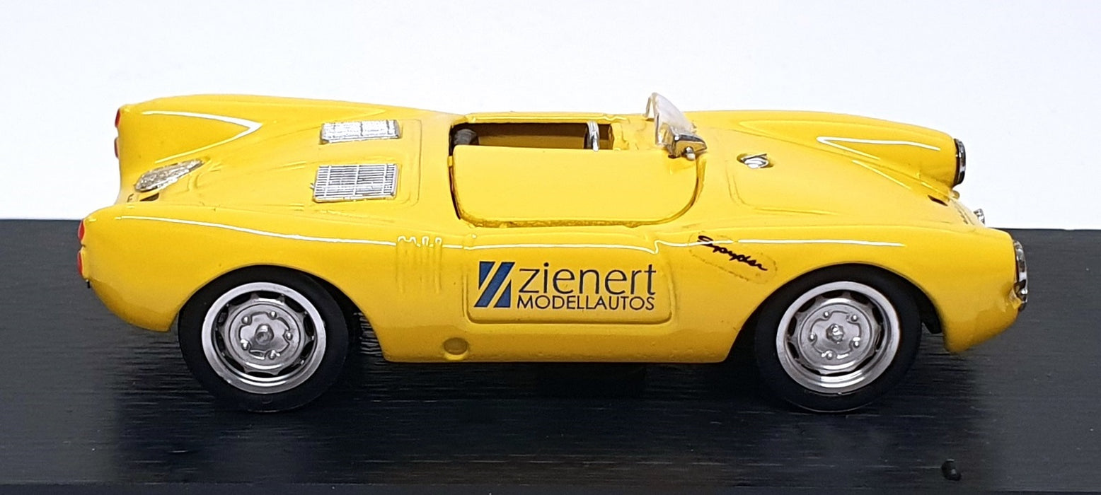 Brumm 1/43 Scale s99/02 - 1955 Porsche 550 Zienert Deutshland - Yellow