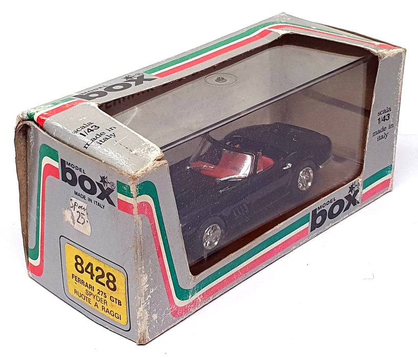 Box Model 1/43 Scale Diecast 8428 - Ferrari 275 GTB Spyder - Black
