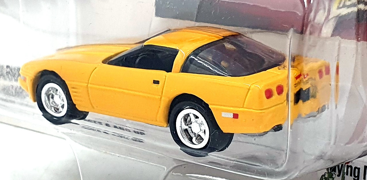 Johnny Lightning 1/64 Scale 992-01 - 1991 Chevrolet Corvette - Yellow