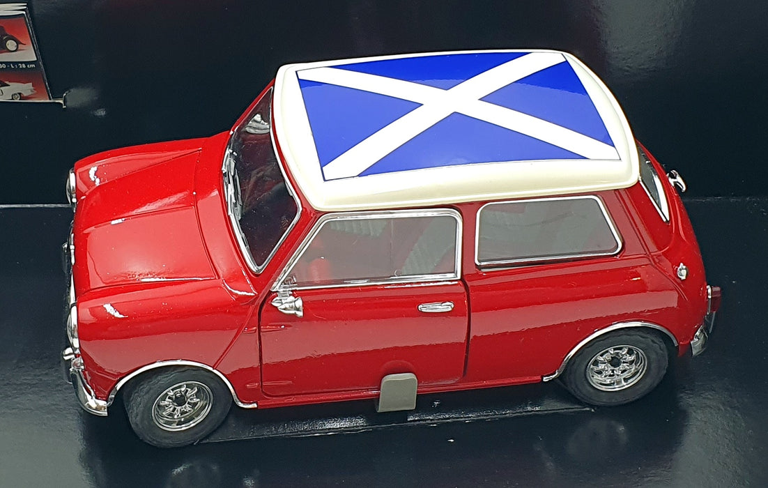 Solido 1/18 Scale Diecast 8022-1 - Mini Cooper S 1964 - Red/White Scottish Flag