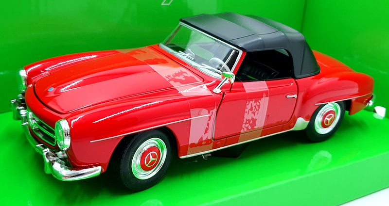 Welly NEX 1/24 Scale Diecast 24118H-W - 1955 Mercedes-Benz 190 SL - Red