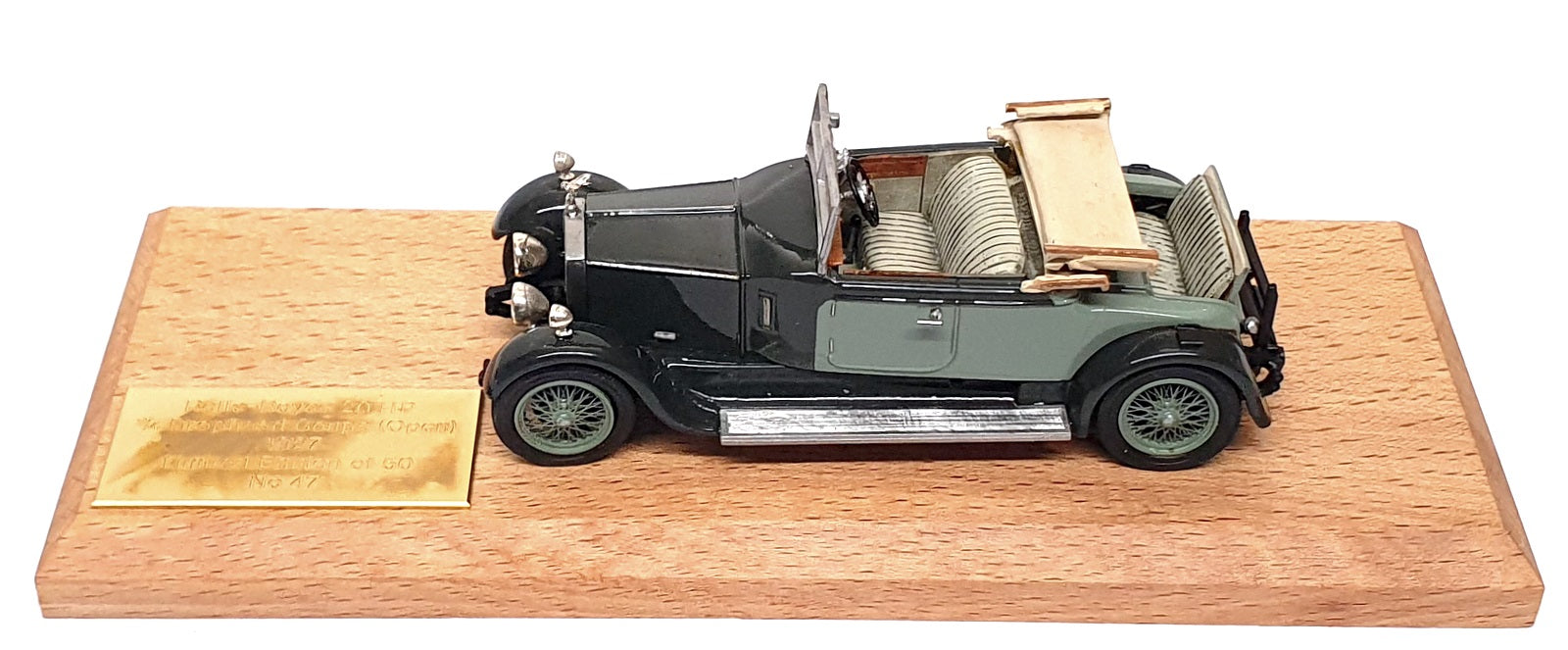 Top Marques 1/43 Scale GS13 - 1927 Rolls Royce 20hp ¾ DHC By Harrison 2T Green