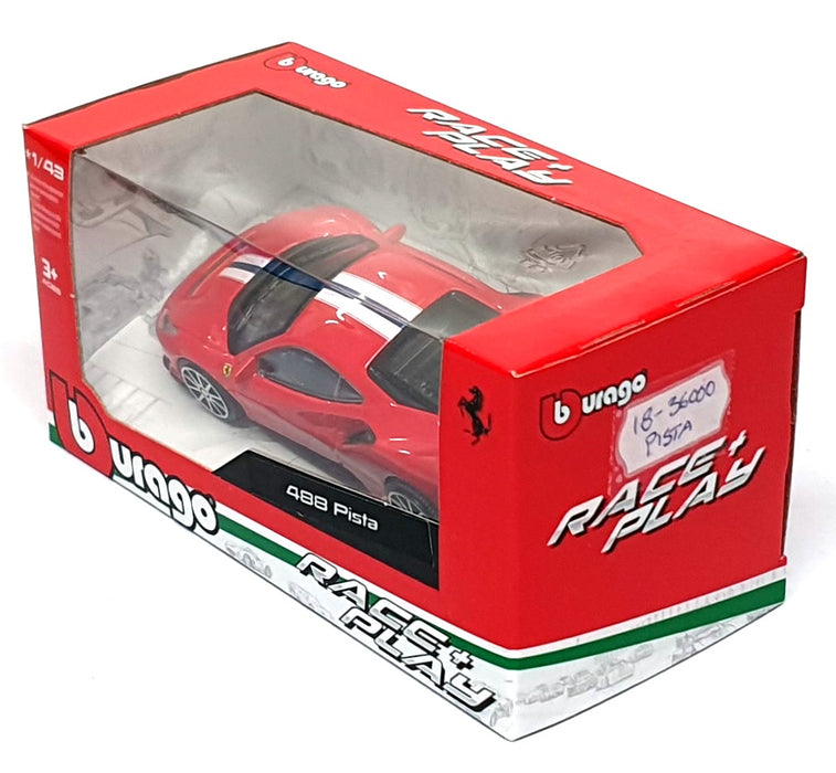 Burago 1/43 Scale Diecast 18-36000 - Ferrari Pista - Red