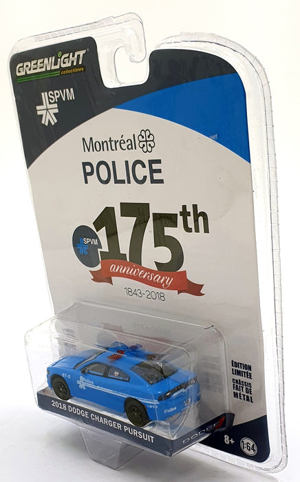 Greenlight 1/64 Scale 27980-E - 2018 Dodge Charger Pursuit