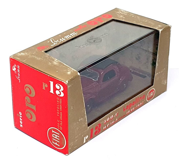 Brumm 1/43 Scale Diecast R13 - 1949-55 Fiat 500C Topolino - Maroon