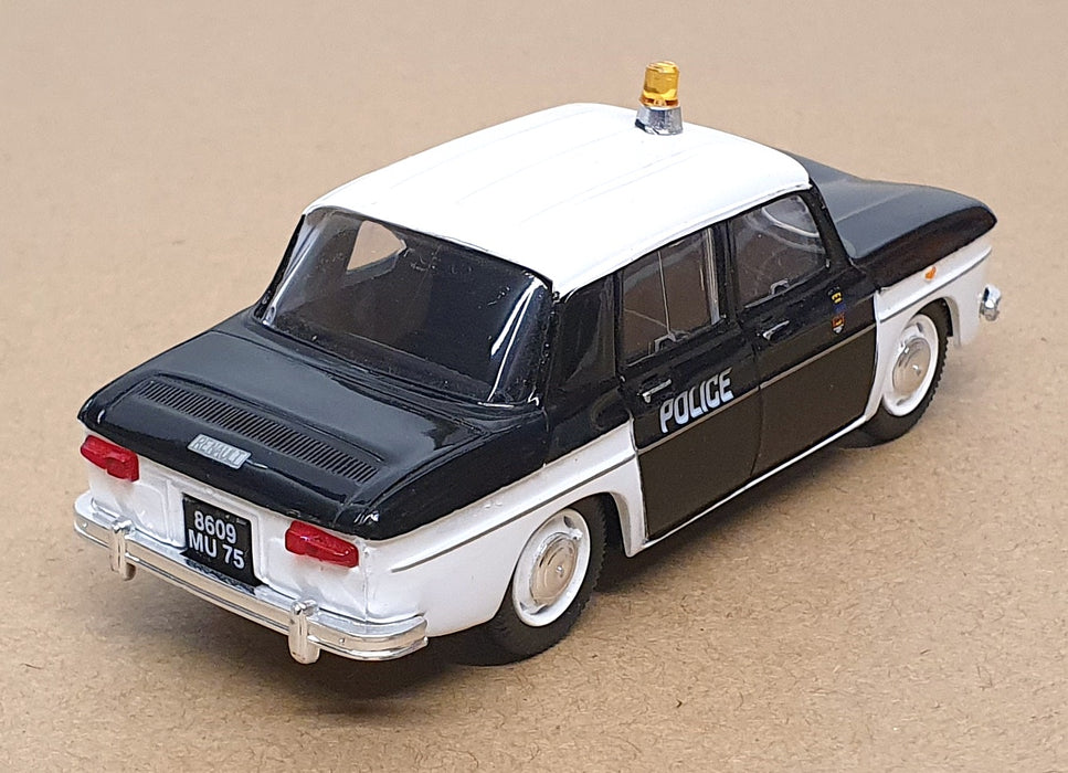 Norev 1/43 Scale Diecast 8609P - Renault R8 Police Car - Black/White