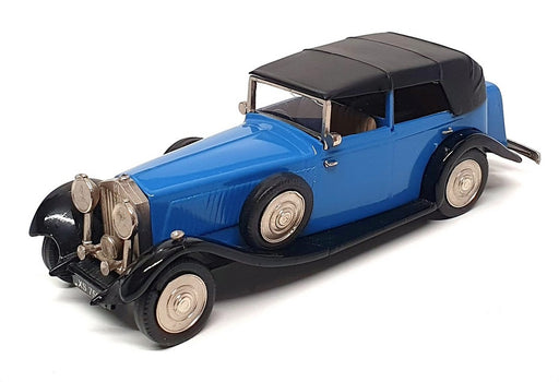 Western Models 1/43 Scale WMS36 - 1927 Rolls Royce Weymann - REWORKED Blue/Black