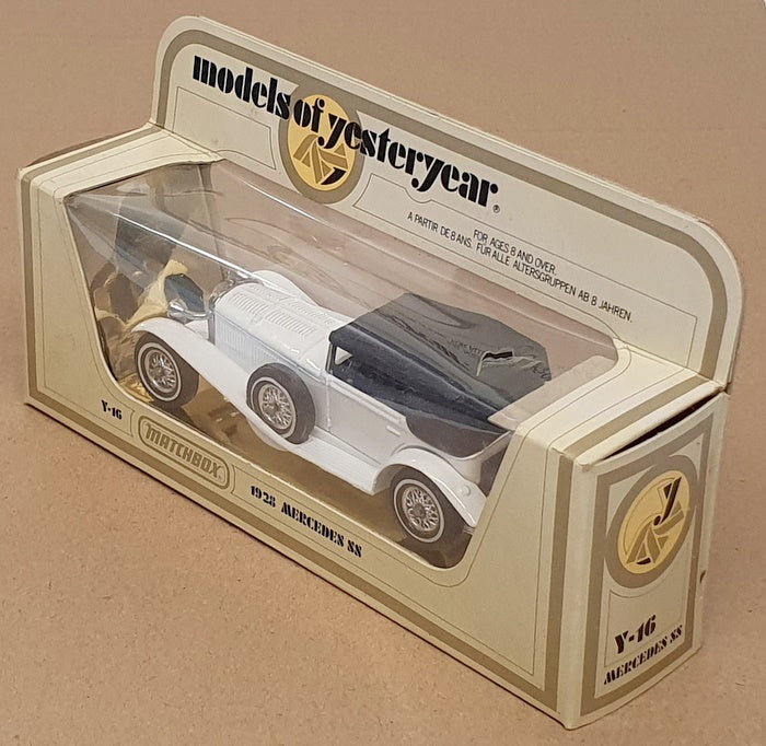 Matchbox Appx 10cm Long Diecast Y-16 - 1928 Mercedes SS - White
