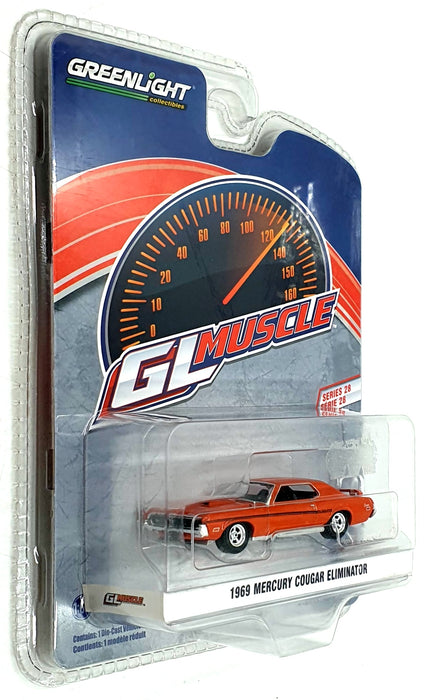 Greenlight 1/64 Scale 13350-A - 1969 Mercury Cougar Eliminator - Orange