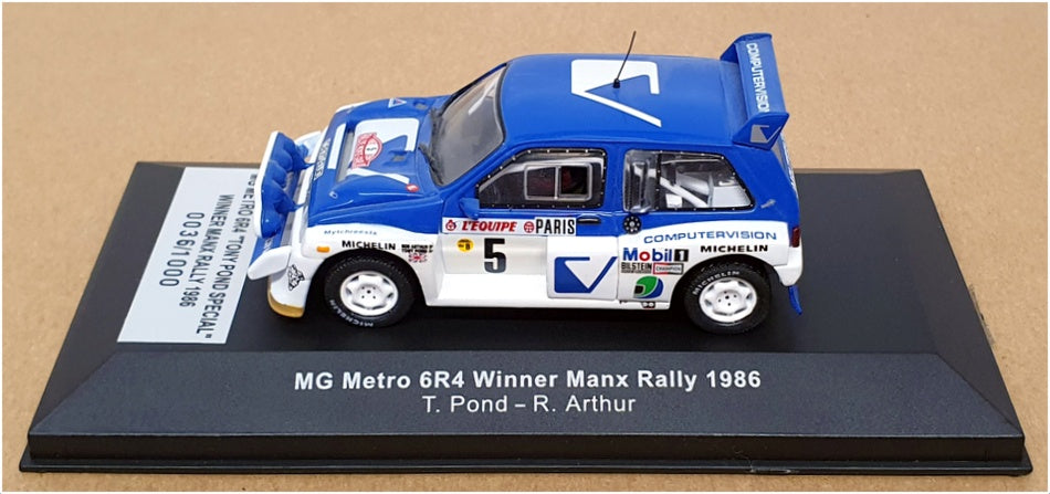 Ixo 1/43 Scale AB-SKC40 - MG Metro 6R4 #5 Winner Manx Rally 1986