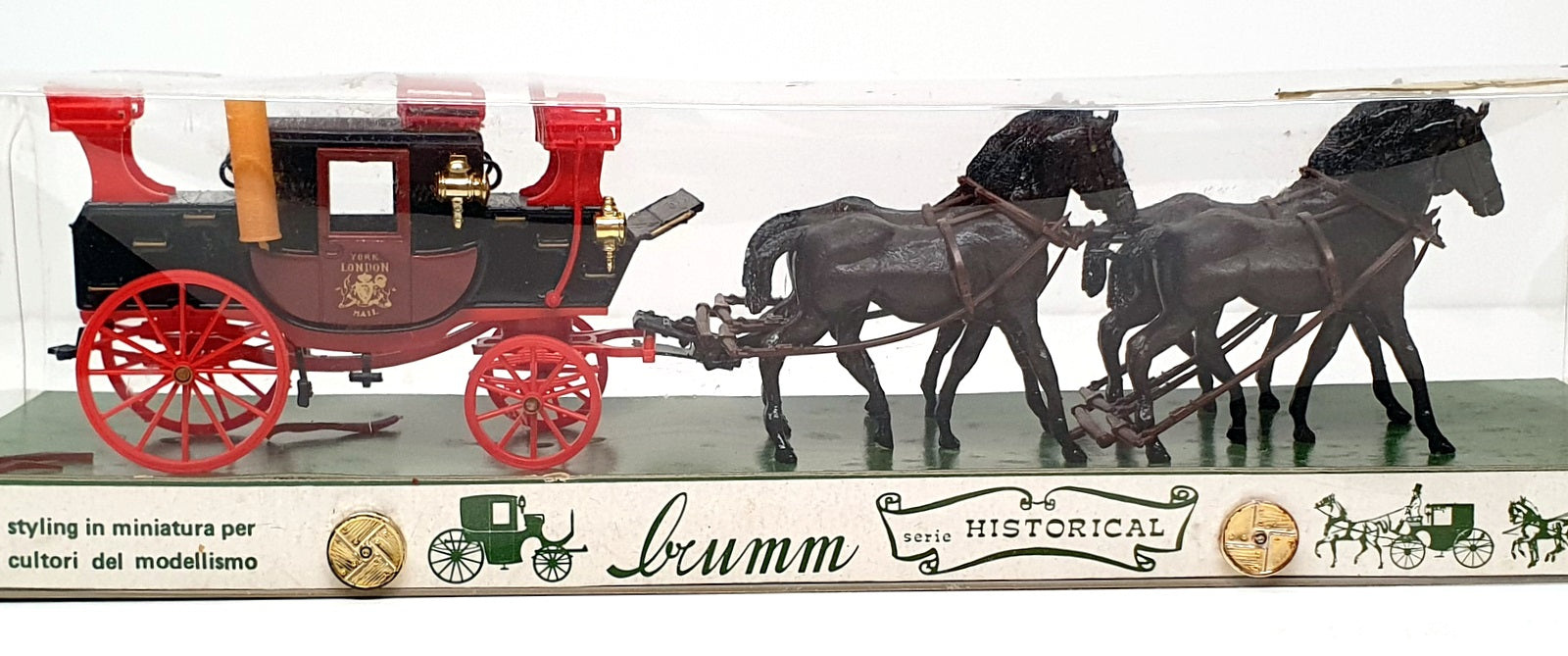 Brumm Historical 1/43 Scale 018 - Horse Drawn Royal Mail Coach 1827