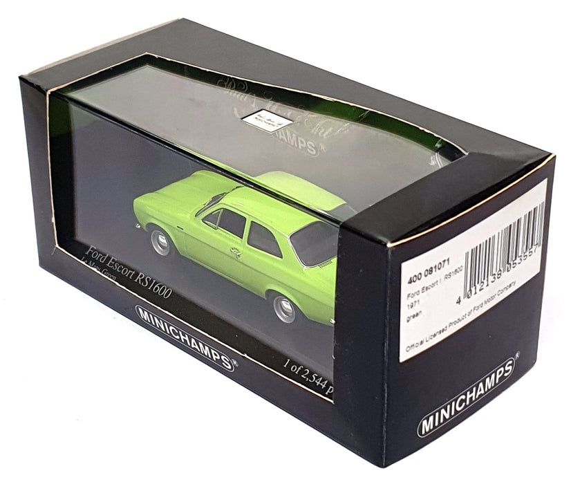Minichamps 1/43 Scale 400 081071 - 1971 Ford Escort I RS1600 - Green 
