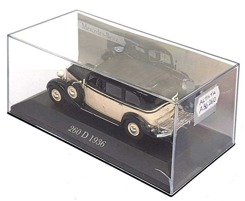 Altaya 1/43 Scale A36260 - 1936 Mercedes Benz 260 D - Cream/Black