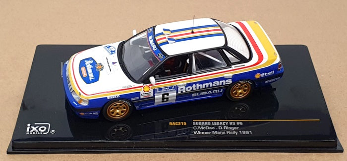 Ixo 1/43 Scale RAC215 - Subaru Legacy RS #6 Winner Manx Rally 1991 R ...