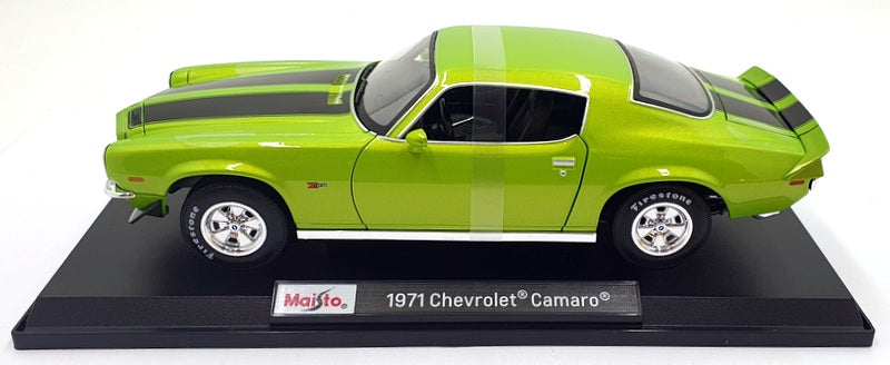 Maisto 1/18 Scale Diecast 46629 - 1971 Chevrolet Camaro - Green/Black