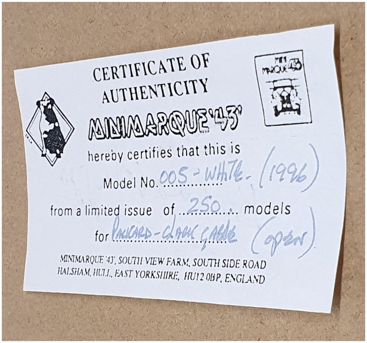 Minimarque 43 1/43 Scale CS1B - 1934 Packard Boattail Speedster - White