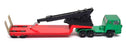 Majorette 1/100 Scale MJ100G - Bernard Truck With Crane Trailer - Green/Red