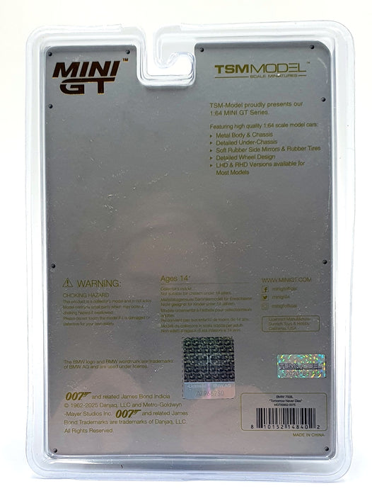 TSM 1/64 Scale MGT00902-007E - Mini GT BMW 750IL Tomorrow Never Dies LHD Bond