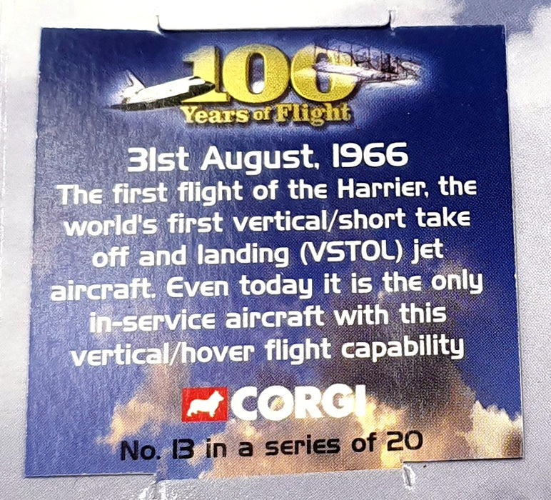 Corgi 10cm long Diecast CS90095 - Harrier US Marines VMA231 - Top Gun