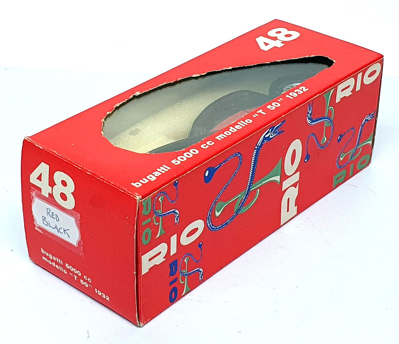 Rio Models 1/43 Scale No. 48 - 1932 Bugatti 5000cc T50 - Red/Black