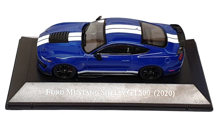 Altaya 1/43 Scale 16725H - 2020 Ford Mustang Shelby GT500 - Blue/White