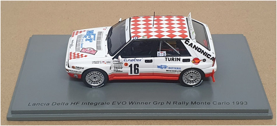 Spark 1/43 Scale S9026 - Lancia Delta EVO Winner Grp N Rally Monte Carlo 1993