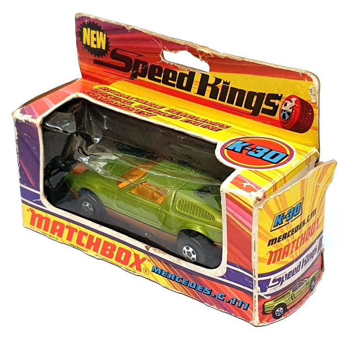 Matchbox Appx 10cm Long Diecast K-30 - Mercedes C.111 - Met. Green