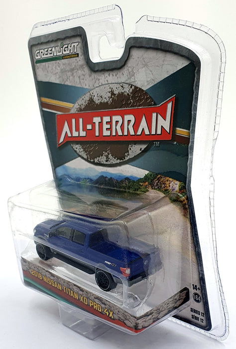 Greenlight 1/64 Scale 35210-C - 2018 Nissan Titan XD Pro-4X - Blue