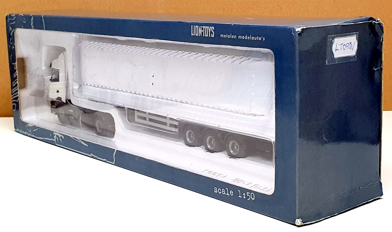 Lion Toys 1/50 Scale Diecast LT09W - Scania Truck & Fridge Trailer - White