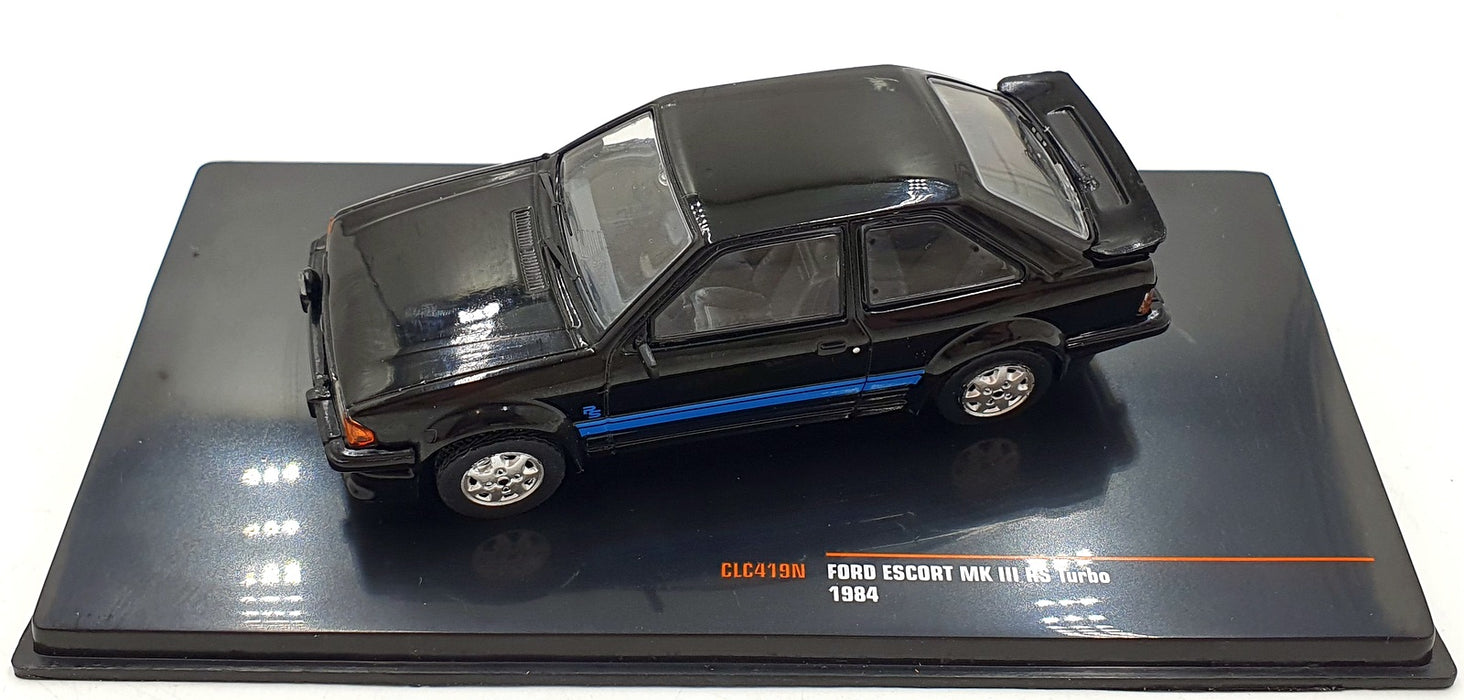 Ixo 1/43 Scale Diecast CLC419N - 1984 Ford Escort MkIII RS Turbo - Black